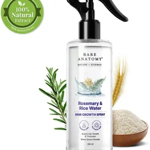 BARE ANATOMY Rosemary Water Spray for Hair Growth, Thickness & Hairfall Control, 100% Natural Hair Spray  (200 ml)
