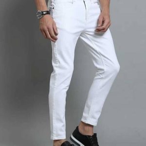 hotlist Men Regular Mid Rise White Jeans