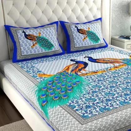 Leo Creation 144 TC Cotton Double Jaipuri Prints