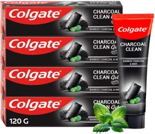 Colgate Charcoal Clean Black Gel Toothpaste, Deep Clean, Plaque Removal (Combo Pack) Toothpaste  (480 g, Pack of 4)