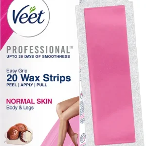Veet Professional Waxing Kit for Normal Skin Strips  (20 Strips)