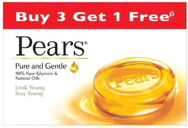 Pears Pure & Gentle Bathing Bar  (4 x 75 g)