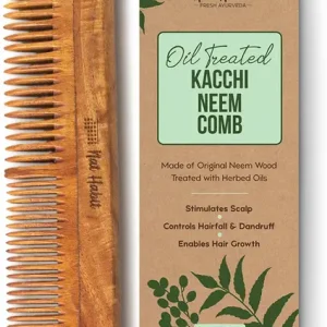 Nat Habit Kacchi Neem Comb, Wooden Comb