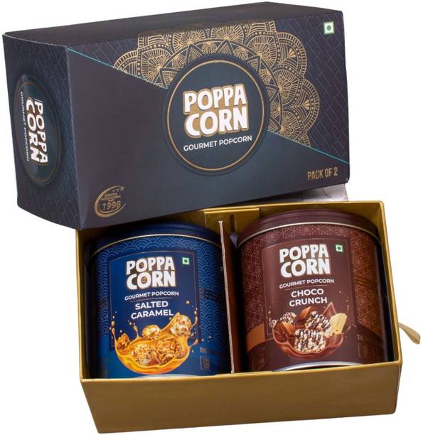 poppacorn Gourmet Popcorn Gift Pack Popcorn Salted Caramel, Choco Crunch Popcorn
