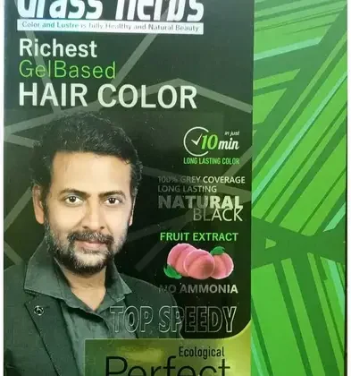Grass Herbs RICHEST GELBASED HAIR COLOR , NATURAL BLACK