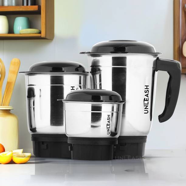 unleash Stainless Steel Mixer Grinder Jar Set Blending ...
