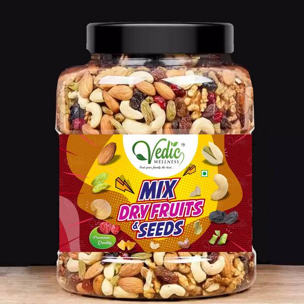 vedic Wellness Natural and Premium Healthy Trail Mix Dry fruits & Seeds Assorted Seeds & Nuts