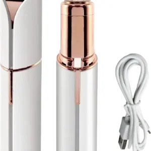 UBRONIK Waxing-Free Lipstick Shape Electronic Painless 2 in 1 Facial Hair Remover, Women