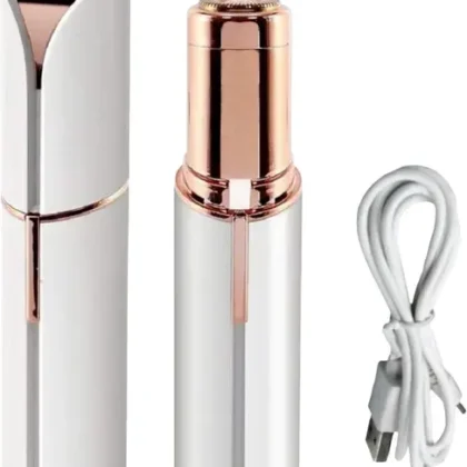 UBRONIK Waxing-Free Lipstick Shape Electronic Painless 2 in 1 Facial Hair Remover, Women