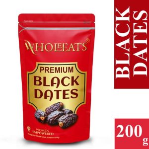 wholeeats Black Dates | Khajoor Dry Fruits | Gourmet Khajur Dates Dates
