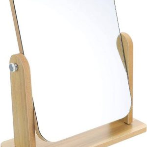 NSUSU Wooden Vanity Mirror-Single Sided 360° Swivel,Por...