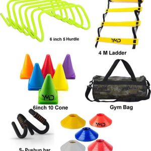 Dinetic 6 Inch 5 hurdle, 10 Cone, 10 Space Marker, 4M L...