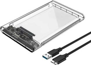 BKC SATA USB 2.0 Portable Tool Free SSD HDD Box External Hard Drive Enclosure 2.5 inch Shock Resistant...