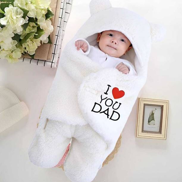 BABY ZONE Embroidered Crib Hooded Baby Blanket for Hea...