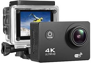 Qiwa action camera 4K Action Camera with WiFi, 170° Wide Angle Lens, Waterproof Case, 128 GB Sports an...