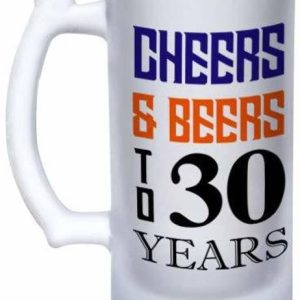 FirseBUY Cheers and Beers to 30 Years Funny Printed Gla...