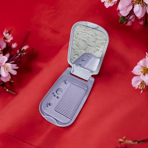 Nikki Bela Stylish Compact Pocket Mirror with Inbuilt C...
