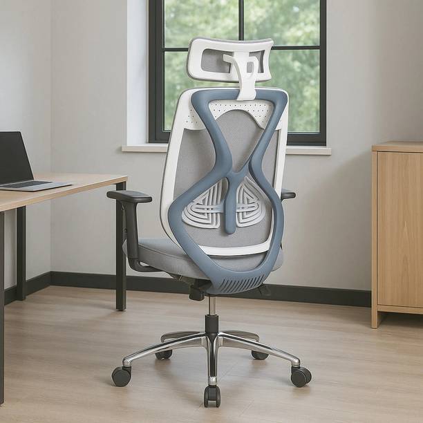 VRIKSHH High Back Office Chair With Adjustable Headrest...