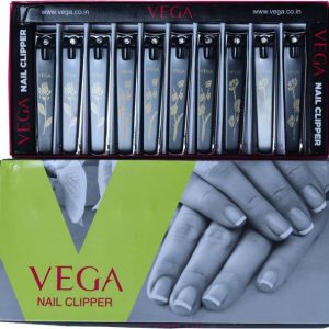 VEGA Nail Clipper Box- Glitter, Silver (Pack of 10)