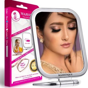 MAJESTIQUE Tabletop Mount Double Side Makeup Mirror, 1X...