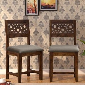 DECORWOOD Solid Wood Dining Chair
