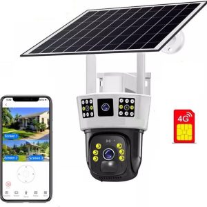 AVOIHS CCTV 4G Sim Solar Powered 360° View Camera Solar...