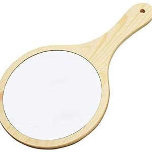 colour"s professional Round Wooden Handheld Beauty Make...