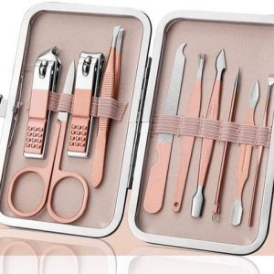 REVATAKG 10 PCS Stainless Steel Professional Manicure &...