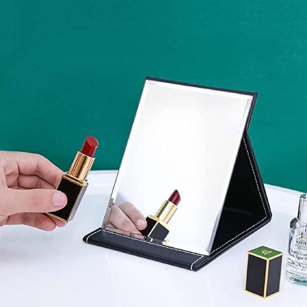HEXONIQ Portable Folding ,HD Compact Makeup , Black PU ...