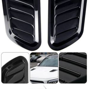 ABJD 2Pcs Bonnet Scoop Car Black Styling Air Flow Intak...
