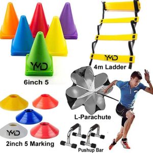 YMD 6 Inch 5 Cone, 5 Space Marker, 4M Ladder Agility, P...