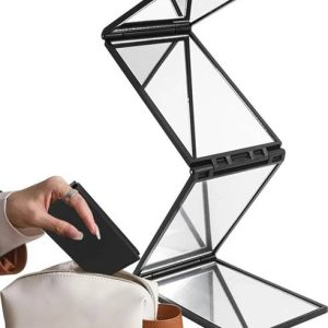 GaxQuly 4 Way Folding Mirror 360° Rotating Compact Mirr...