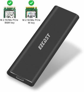 microware SSD Enclosure External, Portable External Hard Disk Driver, USB 3.1 Gen 2 Interface with Up ...