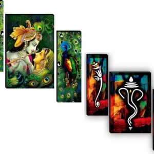 SNDArt (15515+7500A)Radha Krishna With Lord Ganesha Pai...