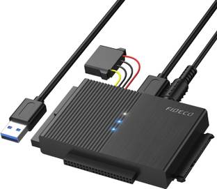 Fideco USB 3.0 to SATA or IDE Adapter, Hard Drive Adapter Cable Universal 3.5 inch Shock Resistant SAT...