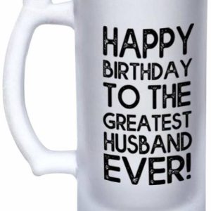 FirseBUY Greatest Husband Ever Glass Beer Mug