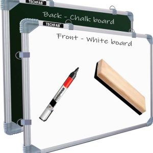Techfab Non Magnetic 1.5x2 Feet Double Sided Whiteboard...