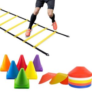 CRUXFITT 6 Inch Cones Pack of 6, 10 Space Markers and 4...