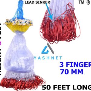 YASHNET 3 FINGER 70MM GILLNET LEAD SINKER, HEIGHT 4F, U...