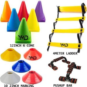 HOC 12 Inch Cones Pack 6,10 Space Markers, 4 Meter Ladd...