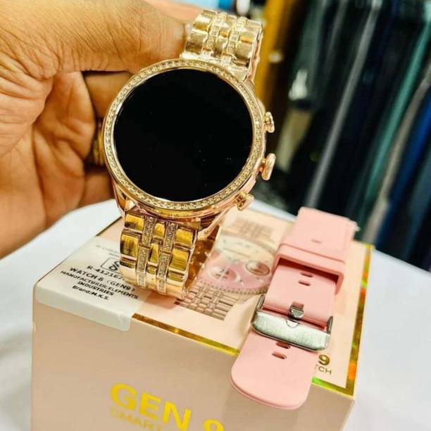 Shinify Trendy latest Gen9 smartwatch, Golden & Pink st...