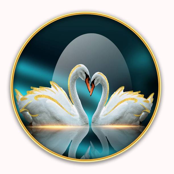 Dharvika Innovations Swan Pair Golden Slim Photo Frame ...
