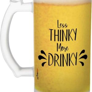 FirseBUY Less Thinky More Drinky Funny Quotes Printed G...