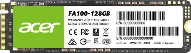 Acer FA100 128 GB Laptop Black PCIe NVMe Internal Solid...