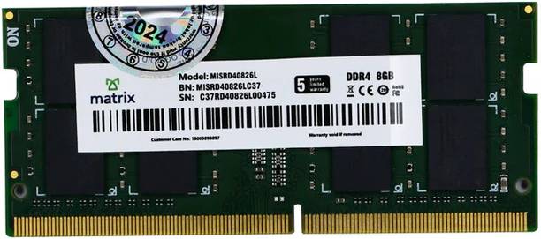 Matrix DDR4 DDR4 8 GB (Single Channel) Laptop (DDR4 8GB...