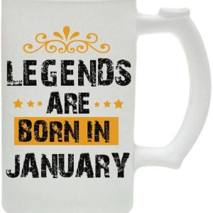COLOR YARD Legends are born in january in multi color d...