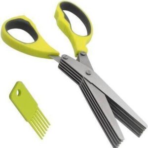 WINCY Stainless Steel 5 Blade Kitchen Scissors Vegetabl...