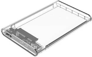 Nsinc 2.5 inch SSD Sata Hard Disk External Portable Case Cover USB3.0, 2139U3-CR (Transparent) 2.5 inc...