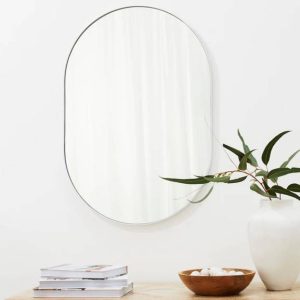 Adinath Creators 12X18 Inch Capsule Bathroom Mirror