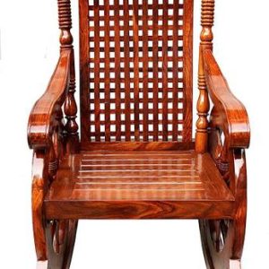 manzees RoseWood Sheesham Rocking Chair, 1 Seater Woode...